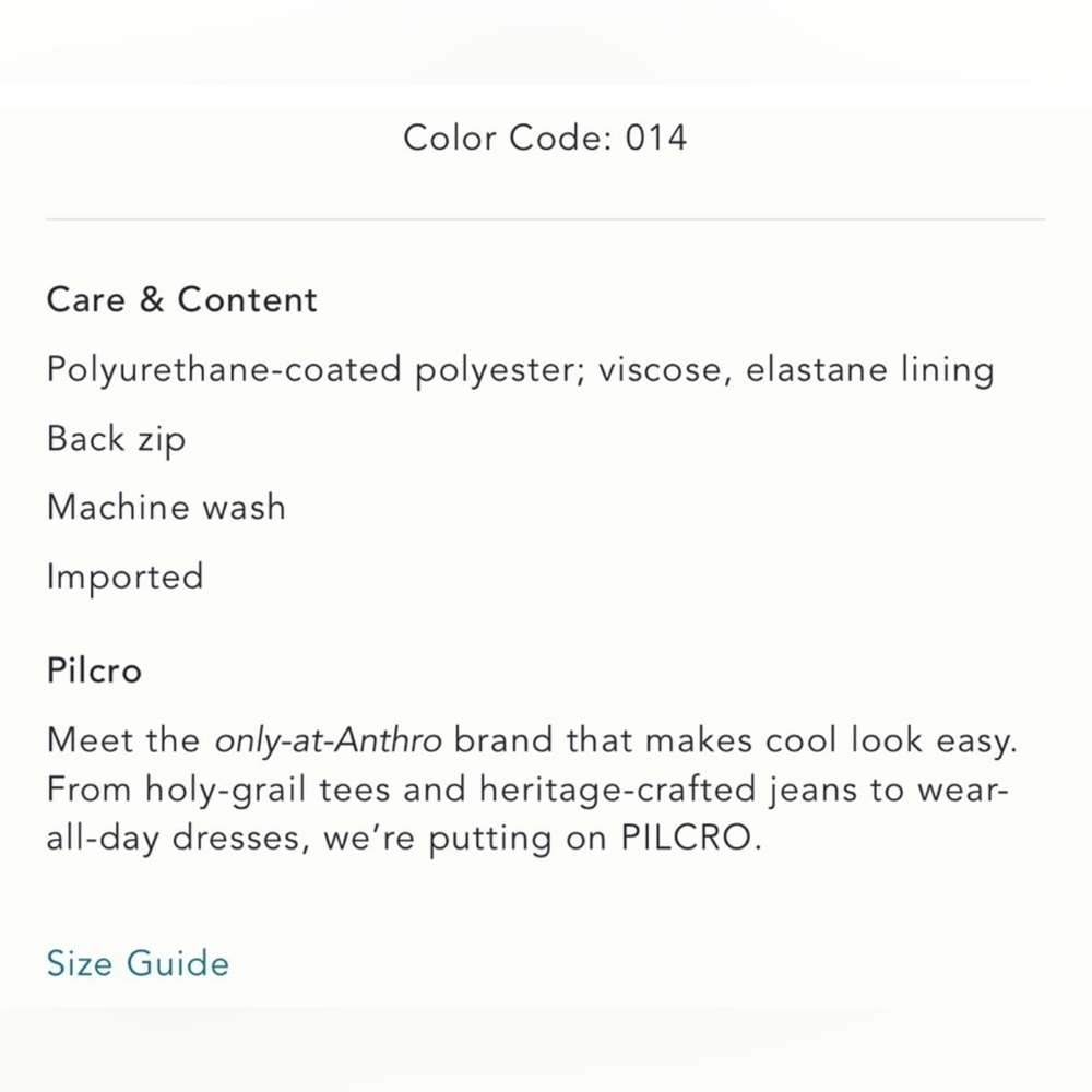 Pilcro by Anthropologie Ivory Shift Faux Leather Mini Dress NWT SZ 2 Beige - Picture 6 of 6
